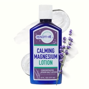 Epsom-It Magnesium Lotion with Lavender and Shea Butter for Sleep, Relaxation, and Muscle Stiffness, 6 oz Bottle