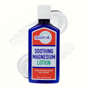 Epsom-It Fast Absorbing Soothing Magnesium Lotion with Shea Butter for Relaxation and Muscle Stiffness, 6 oz Bottle