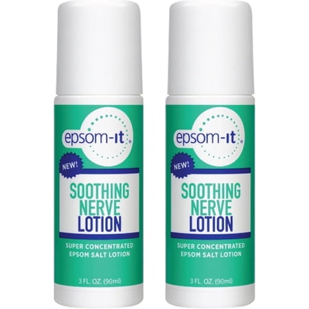 Epsom-It Soothing Nerve Lotion, Roll-On Epsom Salt Magnesium Lotion 2pk
