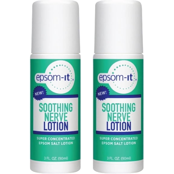 Epsom-It Soothing Nerve Lotion, Roll-On Epsom Salt Magnesium Lotion 2pk