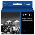 thumbnail image 1 of Epson 125 Black Ink Cartridge Replacement for Epson 125 T125 use for NX125 NX127 NX130 NX230 NX420 NX530 NX625 Workforce 320 323 325 520 Printer (1 Black), 1 of 6