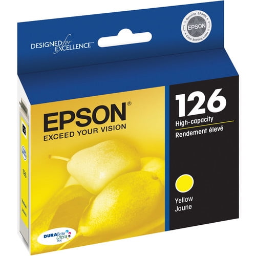Epson 126 Genuine DURABrite Ultra Yellow Ink Cartridge (T126420) High-Capacity  Without Manufacturer Warranty
