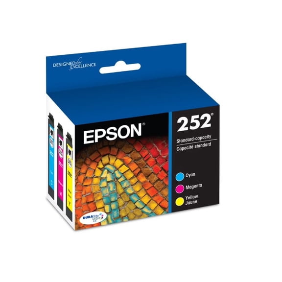 Epson 252 Standard-Capacity Color Multi-Pack Ink Cartridges, Genuine Epson Ink Sold without manufacturer warranty