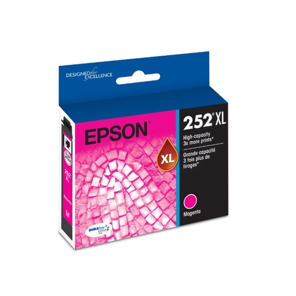 Epson 252XL High-Capacity Magenta Ink Cartridge (T252XL320) Genuine OEM DURABrite Ultra Ink  (No manufacturer warranty)