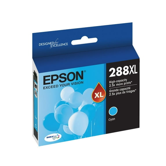 Epson 288 DURABrite Ultra Ink High Capacity Cyan Cartridge (T288XL220-S) Works with Expression XP-330, XP-430, XP-434, XP-340, XP-440, XP-446