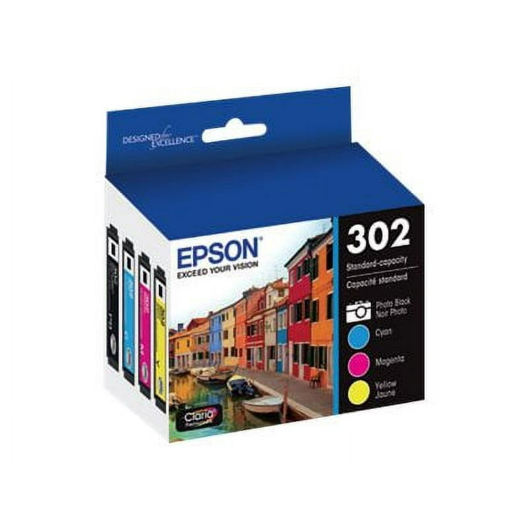 Epson Yellow Ink Magenta, Black, Cyan, 4pk 302 Single - Cartridges or