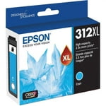 EPSON 312 Claria Photo HD Ink High Capacity Cyan Cartridge (T312XL220-S) Works with Expression Photo XP-8500, XP-8600, XP-8700, XP-15000