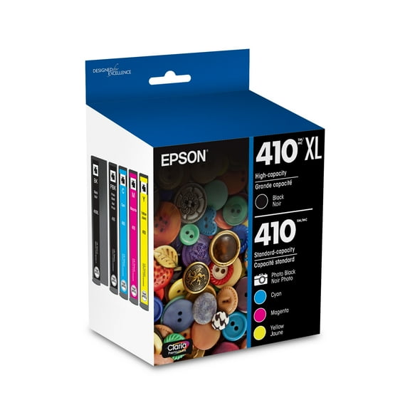 Epson 410XL High-capacity Black/Color Combo Pack Ink Cartridges