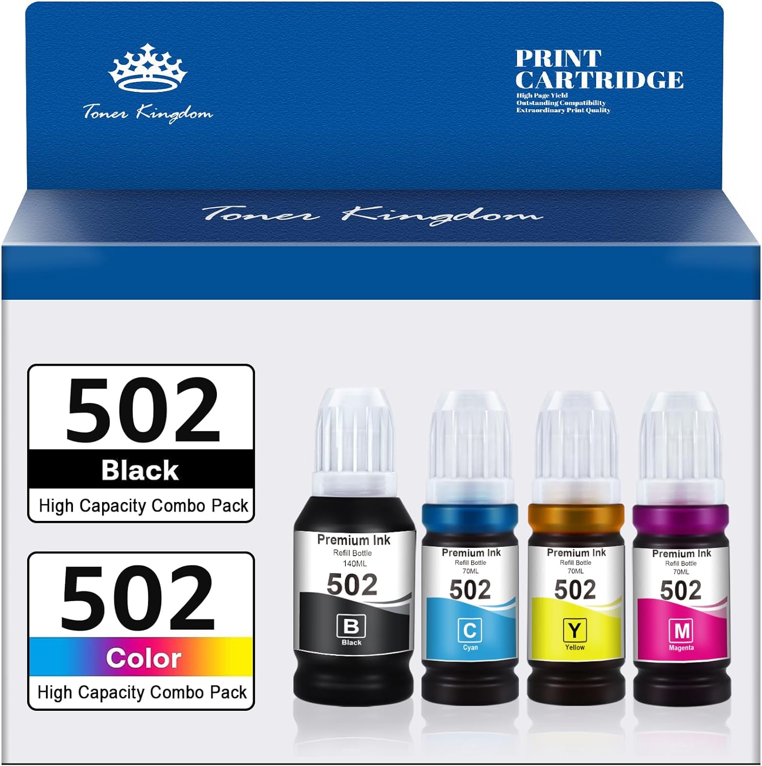 Seogol Compatible Epson 502 T502 Refill Ink Bottles Replacement for
