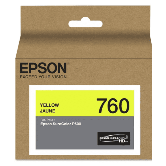 Epson 760 Genuine Yellow Ink Cartridge (EPST760420 / T760420) 1 Each Sold Without Manufacturer Warranty