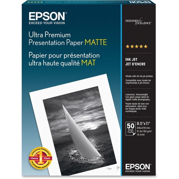 Epson Original Acid-Free Matte Inkjet Photo Paper with Printing media