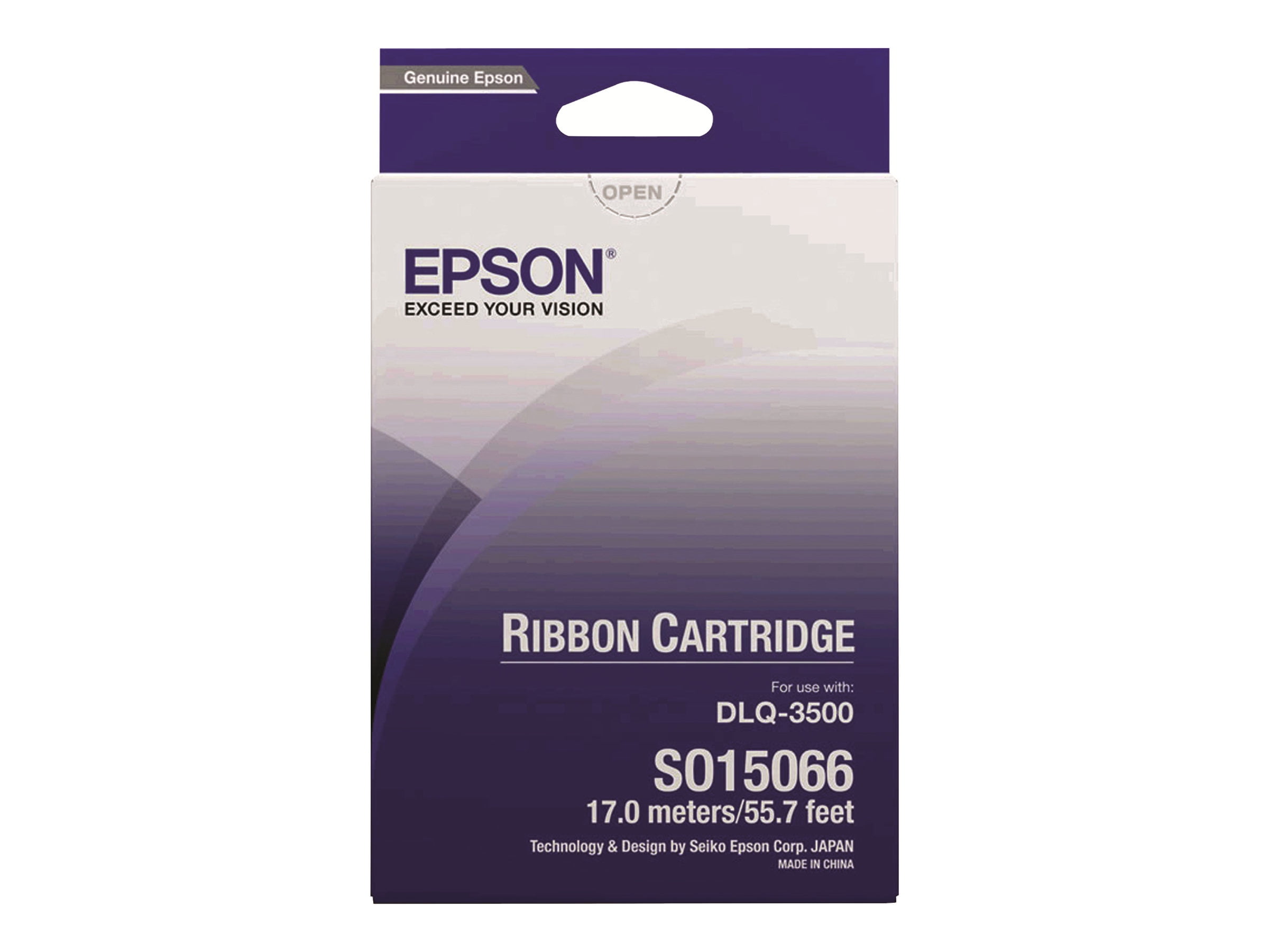 Epson - Black - 55 ft - printer fabric ribbon - for DLQ 3000, 3000 ...