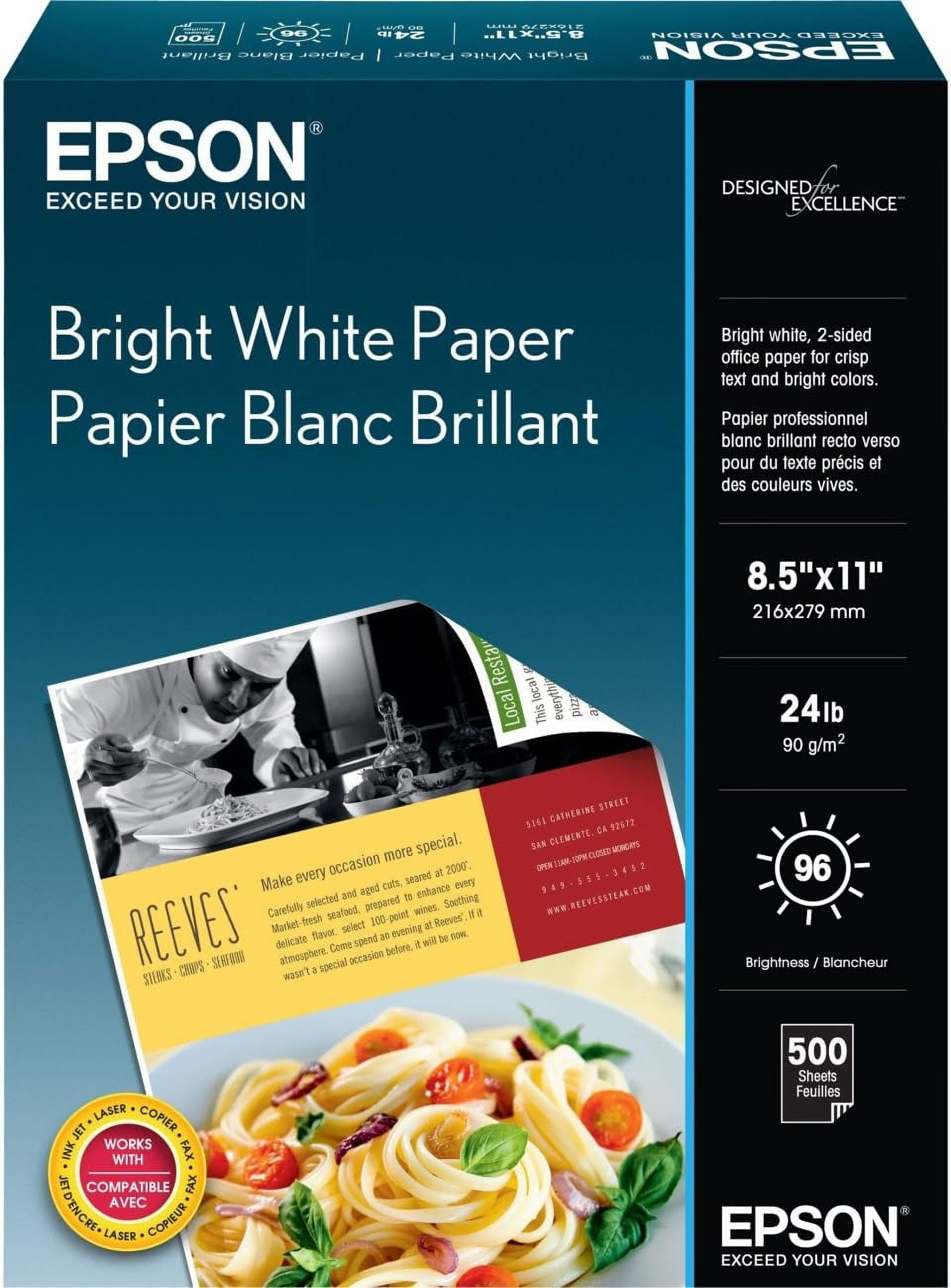 Epson Bright White Pro Paper S0415864, 8.5" x 11" (500 sheets