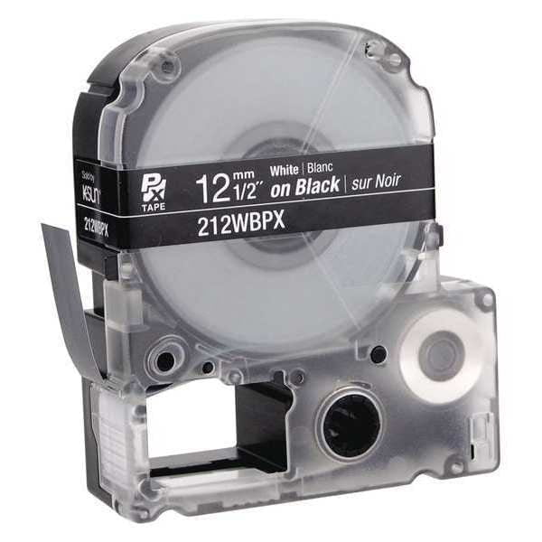 Epson Label Cartridge, White on Black, Labels/Roll: Continuous 212WBPX ...