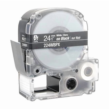 Epson Label Cartridge, White on Black, Labels/Roll: Continuous 224WBPX