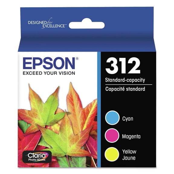 Epson Claria Photo HD T312 Original Ink Cartridge 3-Pack - Cyan, Magenta, Yellow