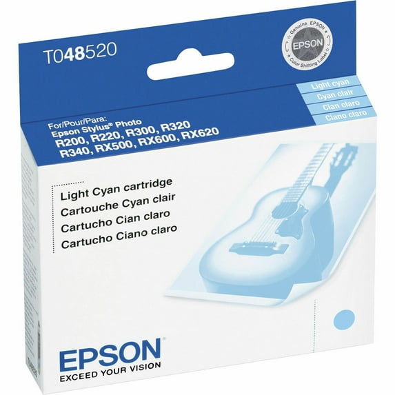 Epson, EPST048520S, T0485 Cyan Ink Cartridge, 1 Each