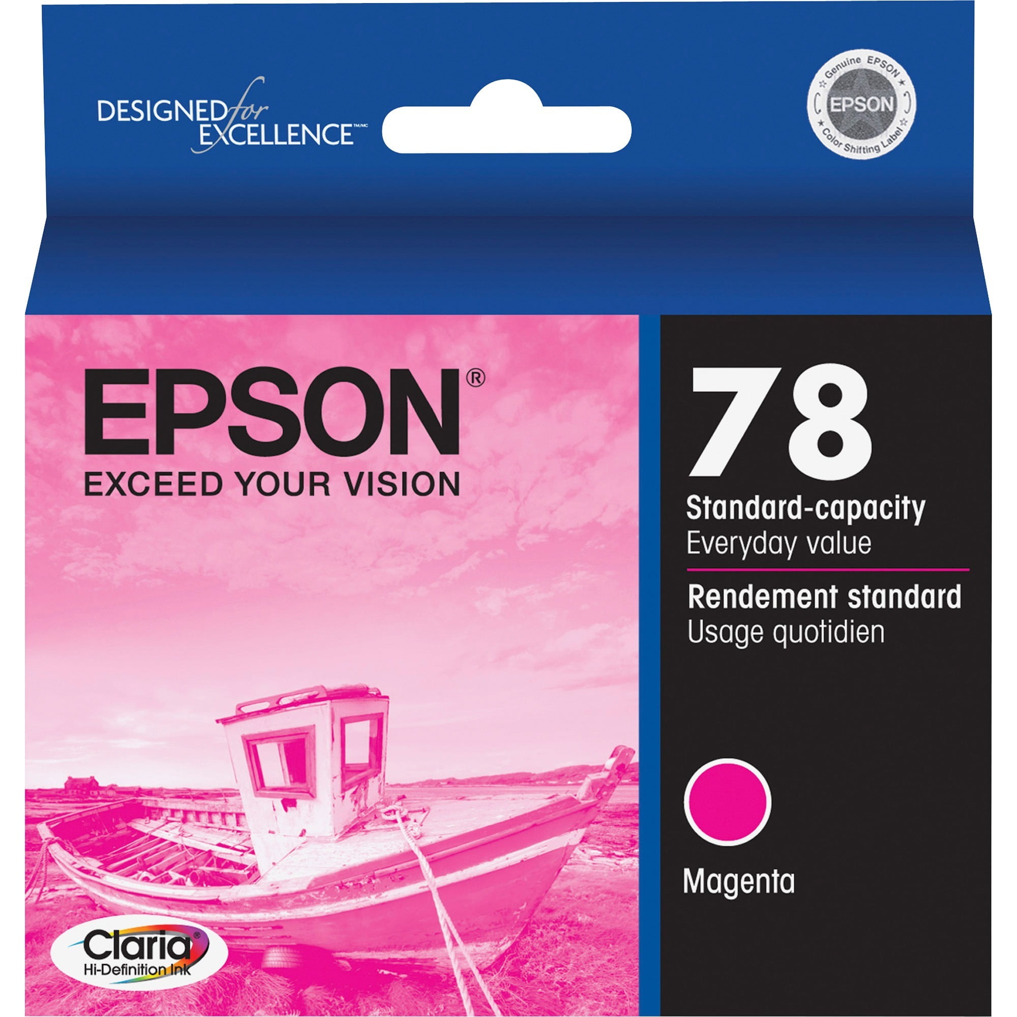 Epson, EPST078320S, Claria T078320 Magenta Ink Cartridge, 1 Each