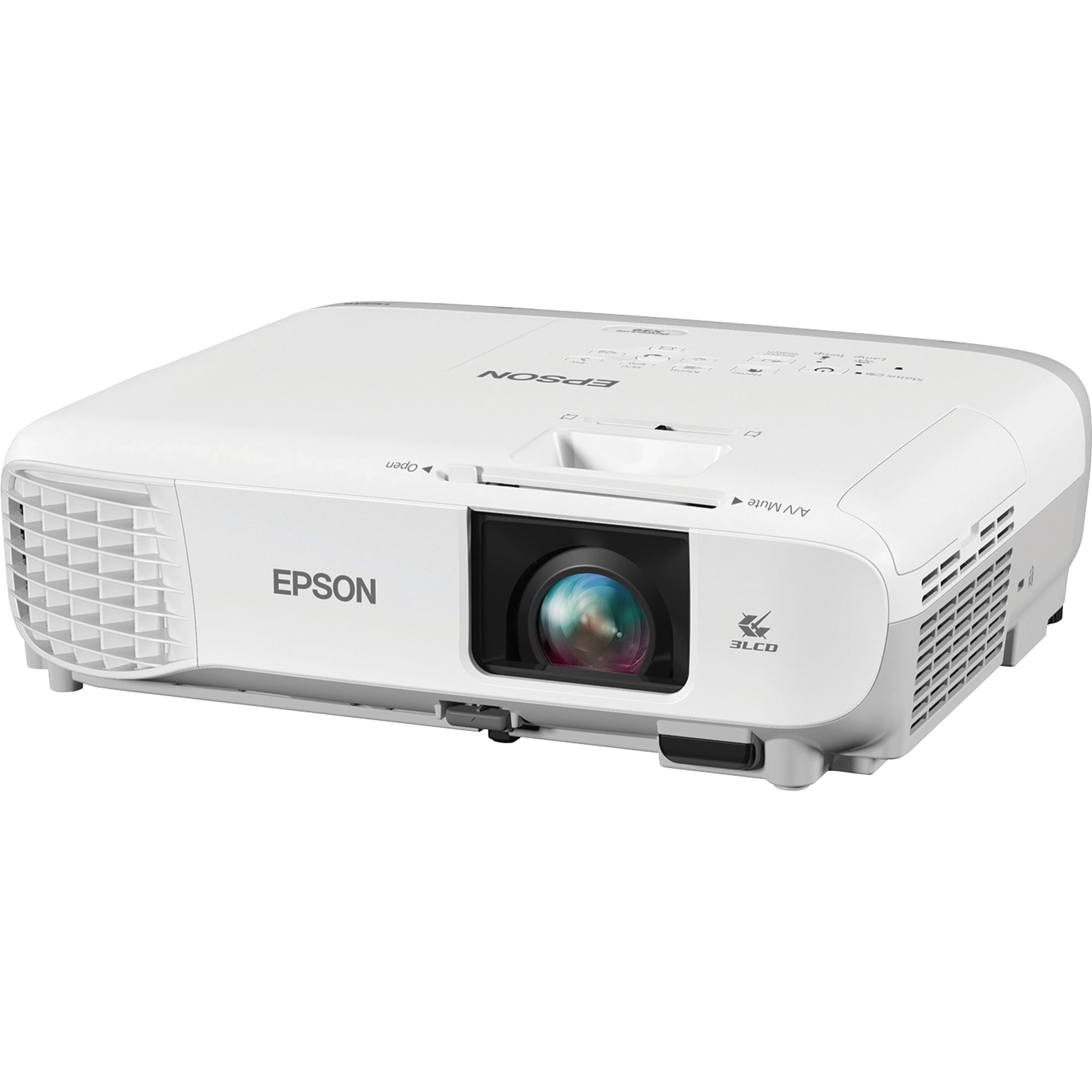 Epson PowerLite XGA 3LCD Projector with High Def Video, White/Gray