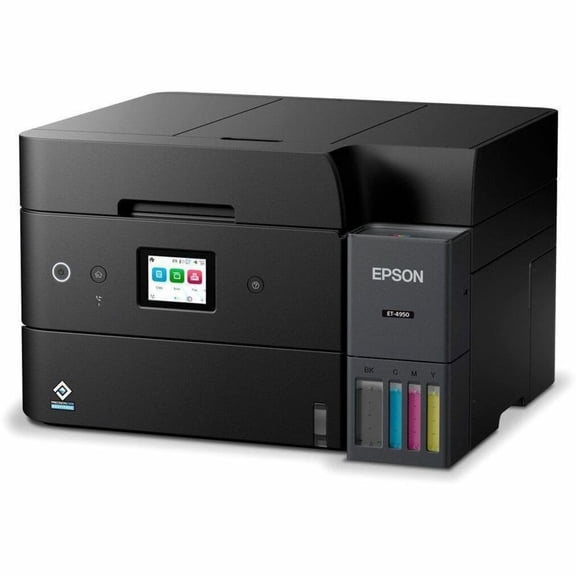 Epson ET-4950 Wired & Wireless EcoTank Inkjet Multifunction Printer, Color, Black