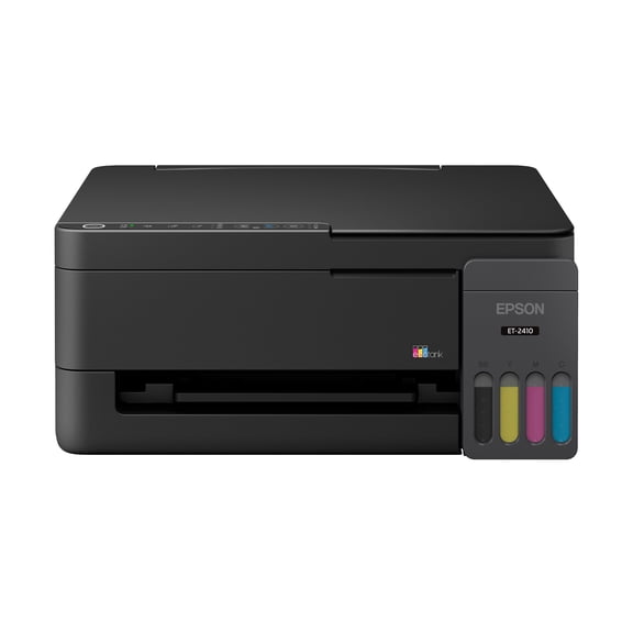 Epson EcoTank ET-2410 Wireless All-in-One Color Supertank Printer with up to 3 Years of Ink, Refillable Tanks, Perfect for Home, 11 PPM, Built-in Scanner Black