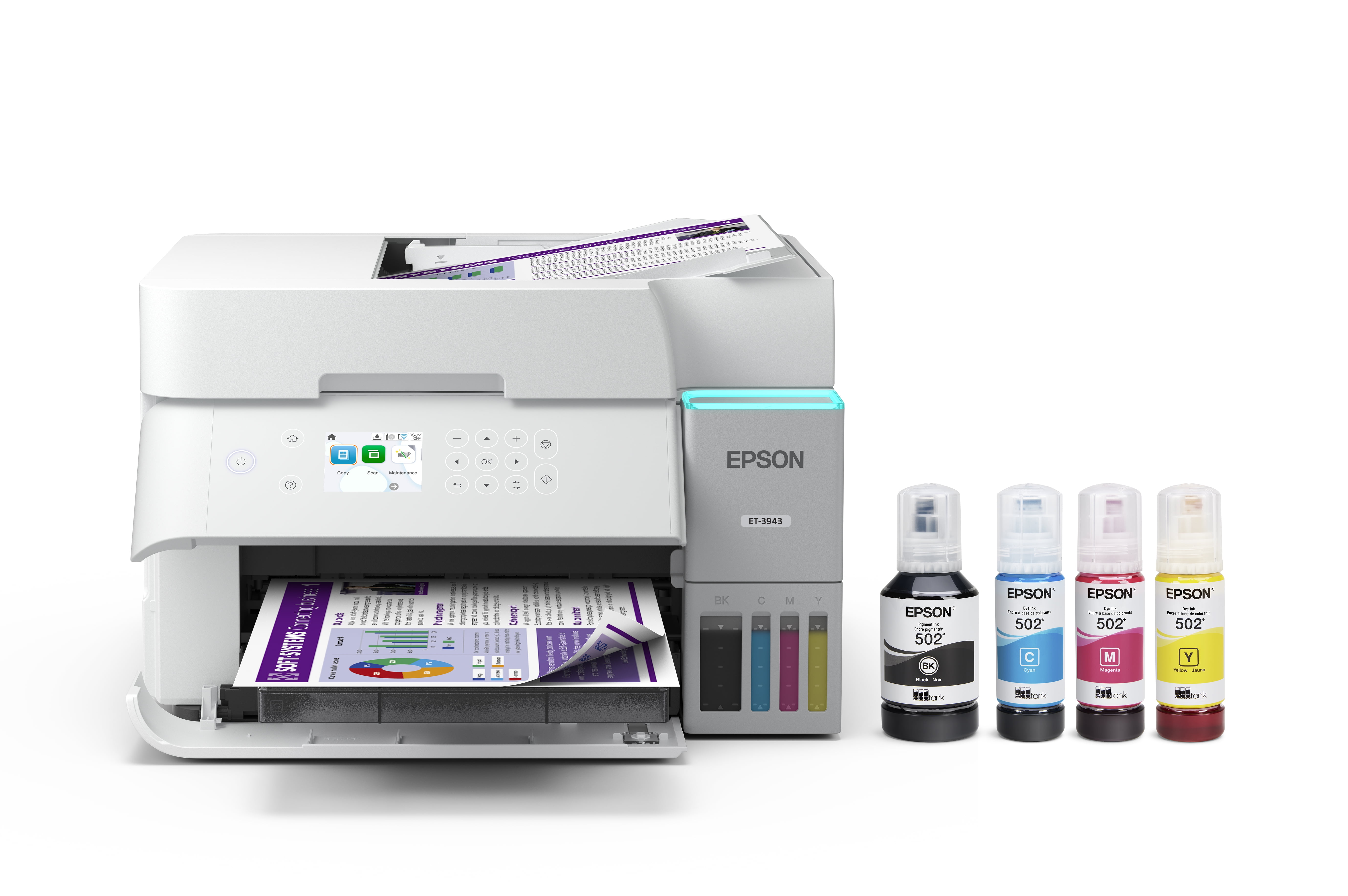 Epson EcoTank ET-3943 Wireless All-in-One Color Supertank Printer