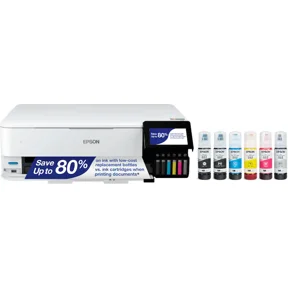 Epson EcoTank Photo ET-8550 Wireless Wide-Format Color All-in-One Supertank Printer with Scanner, Copier, Ethernet (Sold without manufacturer warranty)