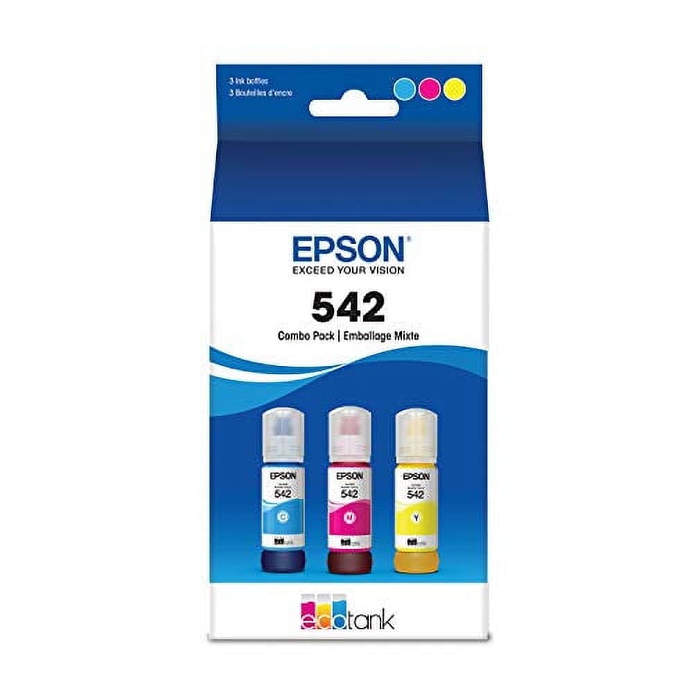 Epson EcoTank T542 Ink Bottle with EcoFit Bottles, for Printers, T542520-S, 3 Count, MultiPack