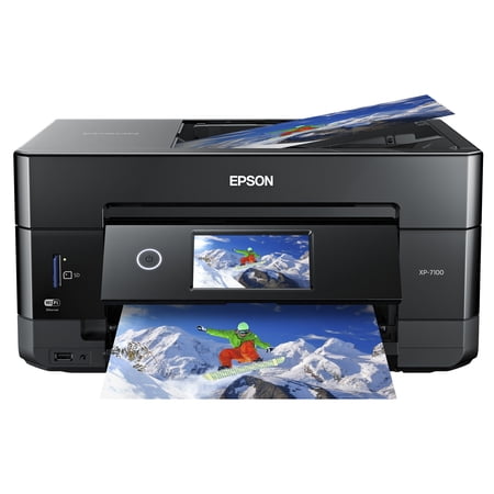 Epson Expression Premium XP-7100 Wireless Color Photo Printer with ADF, Scanner and Copier, Black, Small (Sold without manufacturer warranty)