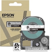 Epson LABELWORKS 212WMCPX - White on Matte Clear PET Label Maker Tape - 1/2" 12MM Wide, 26'