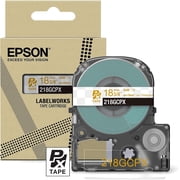 Epson LABELWORKS 218GCPX - Gold on Clear PET Label Maker Tape - 3/4" 18MM Wide, 30