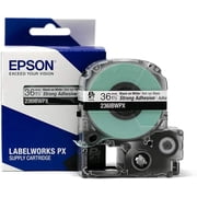 Epson LABELWORKS 236IBWPX - Black on White Strong Adhesive PET Label Maker Tape - 1.5" 36MM Wide, 30