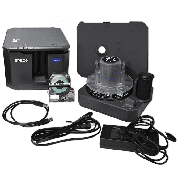 Epson LABELWORKS LW-Z5000PX-R Industrial Label Maker Kit - Accessories, Automatic Bulk Tape Rewinder, PX 147' Rolls