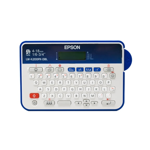 Epson Lw-k200px-dbl Portable Qwerty Label Maker For Home & Hobbies - Craft  Organize And Personalize Dark Blue Printer