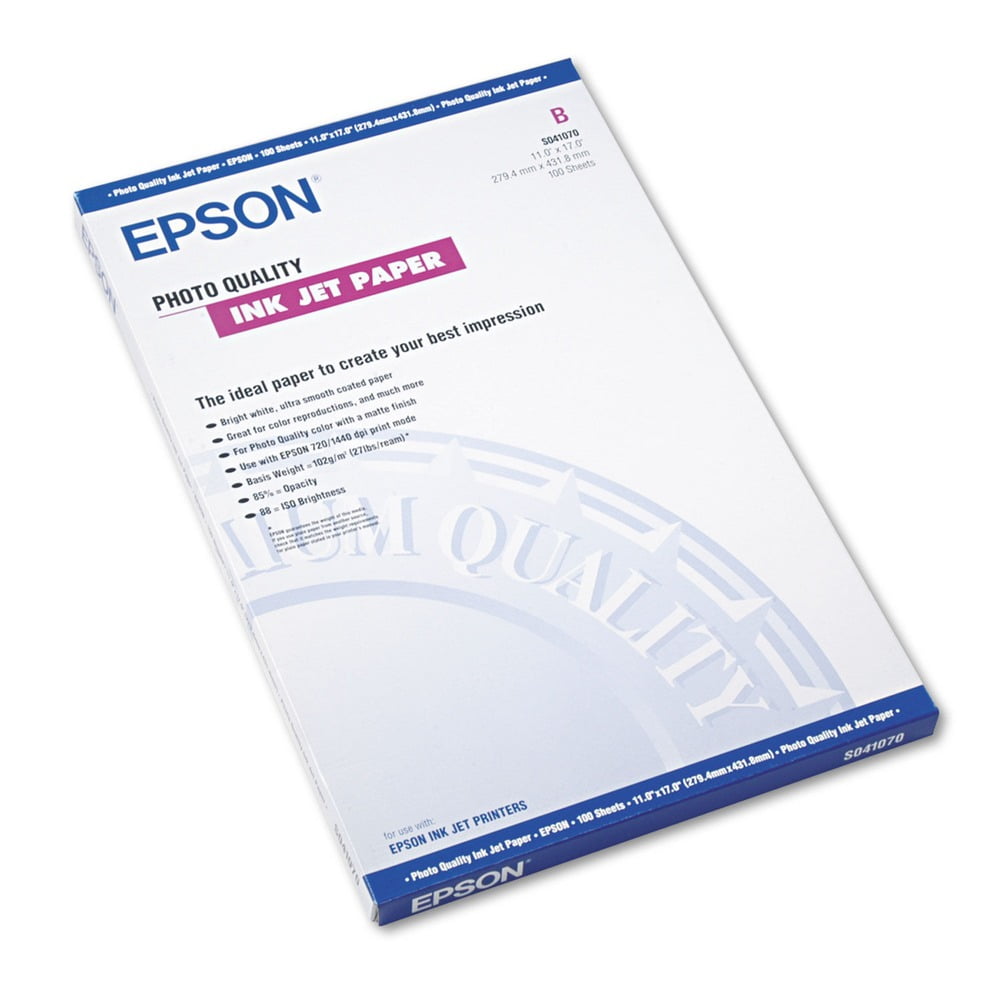 Epson Matte Presentation Paper 4.9 Mil, 11" x 17", 27 Lb (102 GSM ...