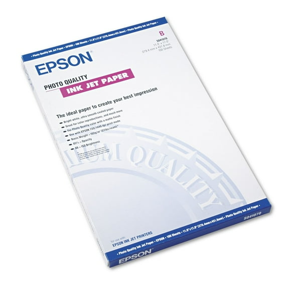 Epson Matte Presentation Paper 4.9 Mil, 11" x 17", 27 Lb (102 GSM), Bright White, 100 Sheets
