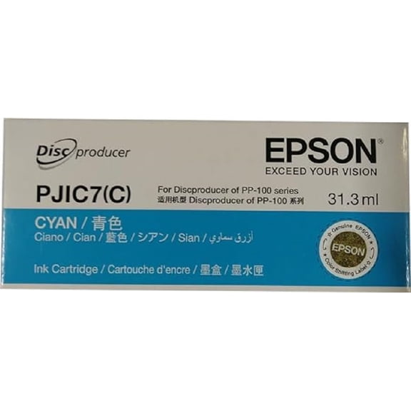 Genuine Epson PJIC7C Cyan Ink Cartridge