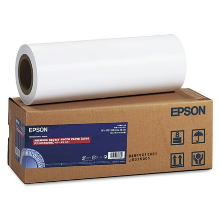 Epson Premium Glossy Photo Paper Rolls, 16" x 100 ft, Roll