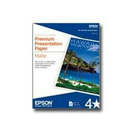 Epson Premium Presentation Paper Matte, Double-Sided (8.5" x 11") (50 Sheets/Pkg) S041568