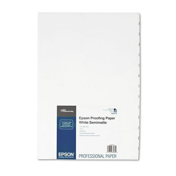 Epson Proofing Paper - Super B - 13" x 19" - 155 g/m Grammage - Semi Matte - 88 Brightness - White