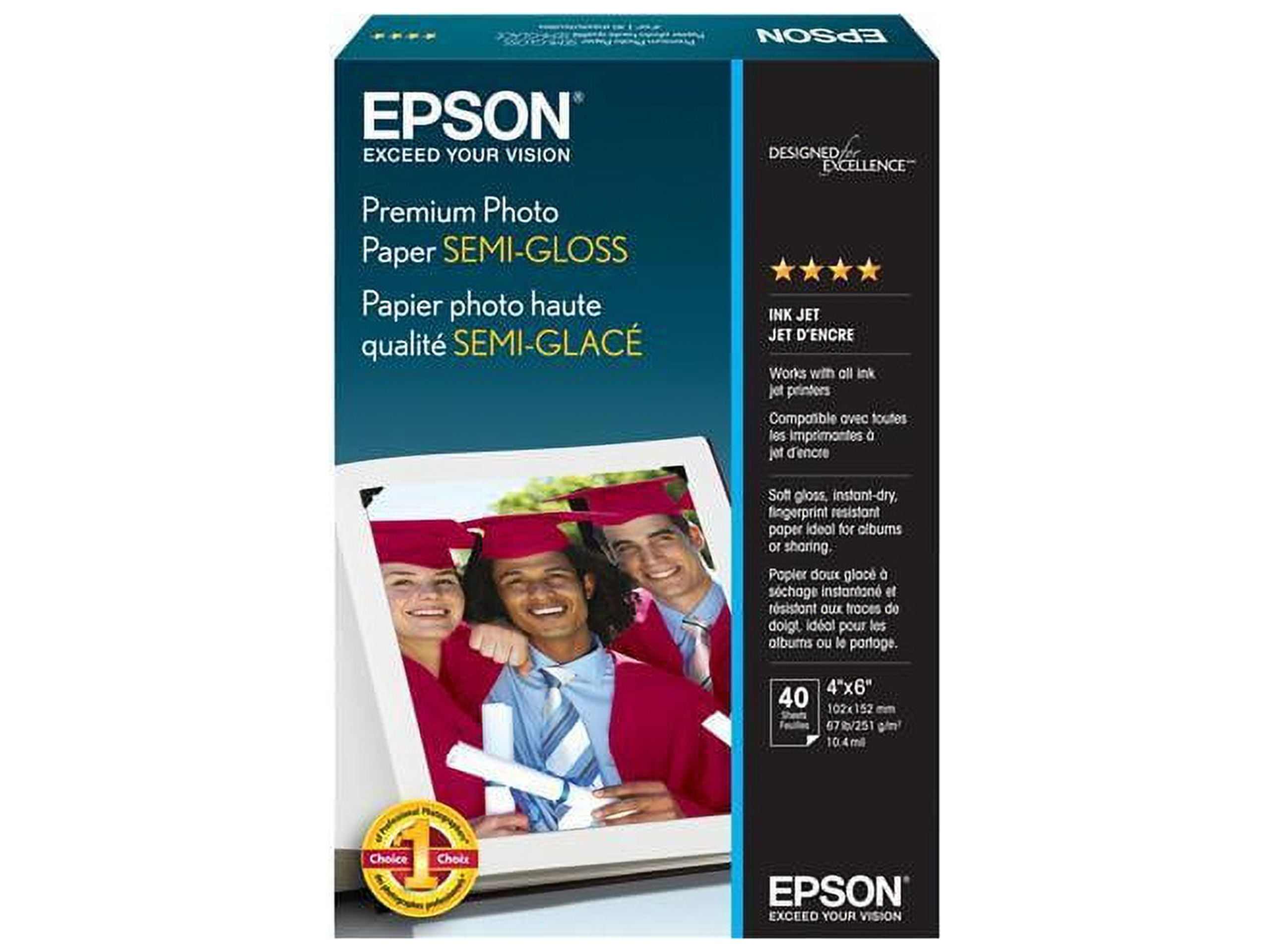 Epson S041982 Photo Paper 4 x 6 - Semi-gloss - 40 Sheet 