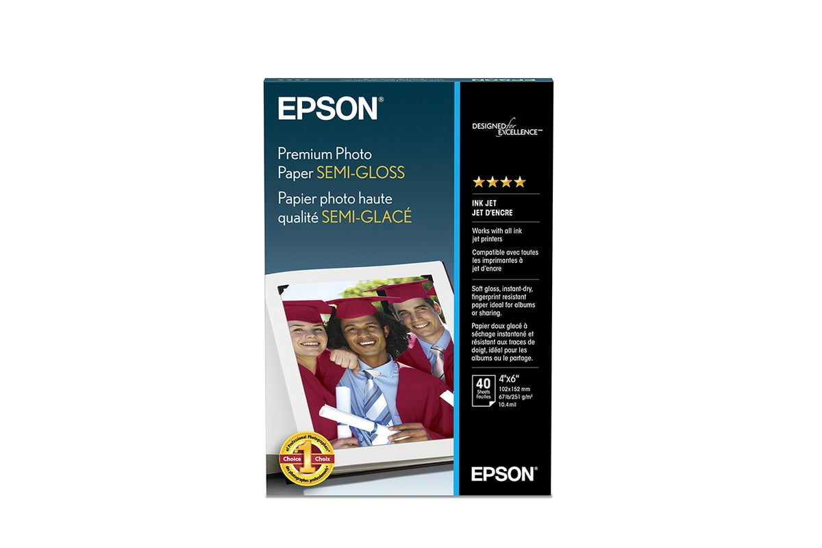 Epson Premium Photo Paper Semi-Gloss, 4