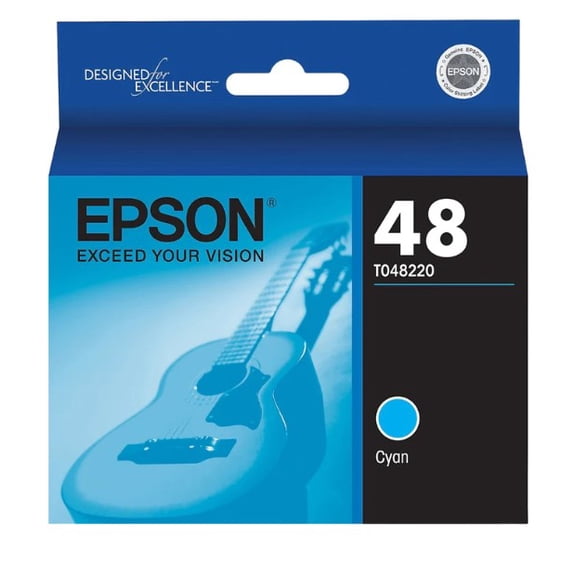Epson T0482 Original Ink Cartridge  Cyan (T048220-S), Genuine Epson Ink (Sold without manufacturer warranty)
