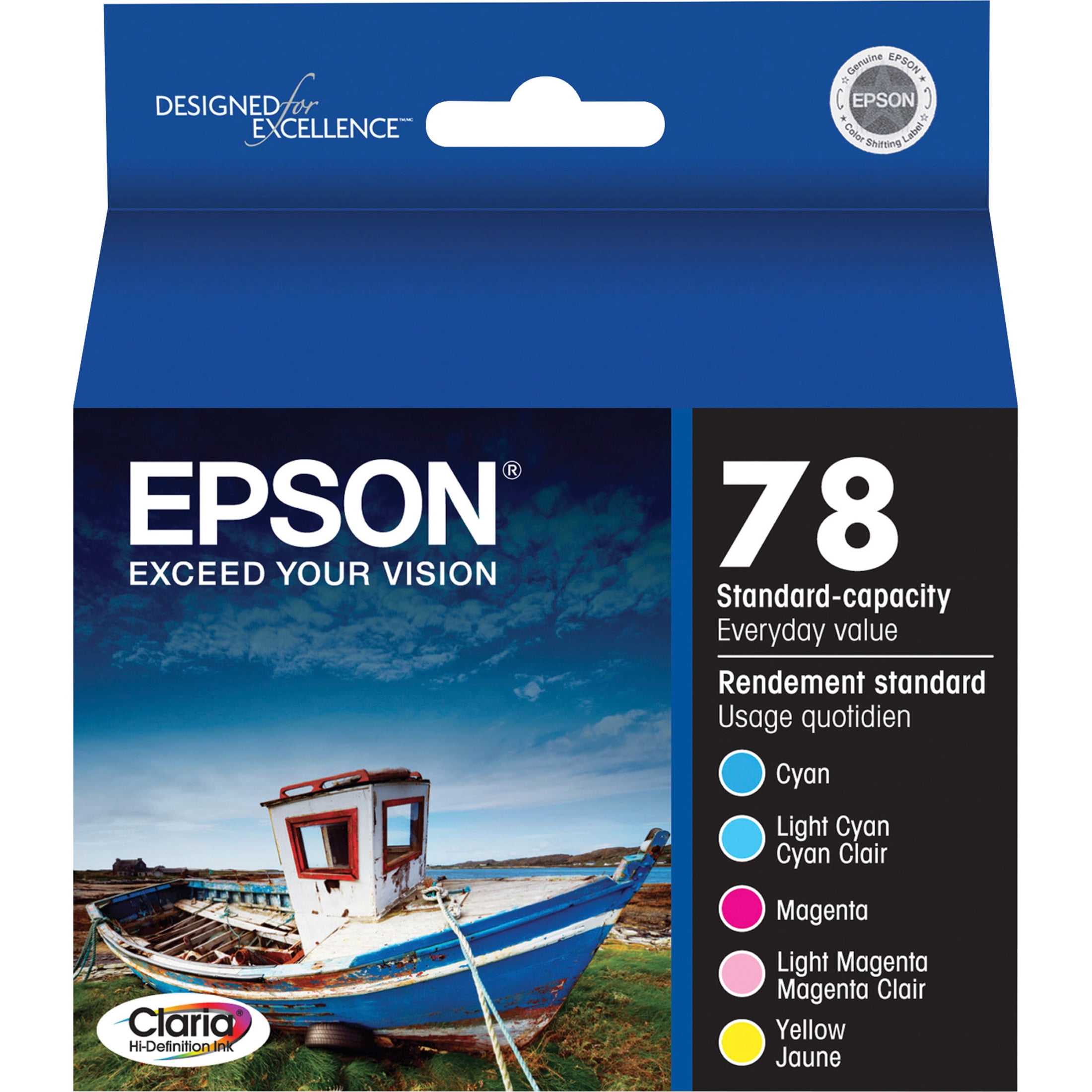 Epson T078 Claria Genuine Ink Standard Capacity Color Combo Pack