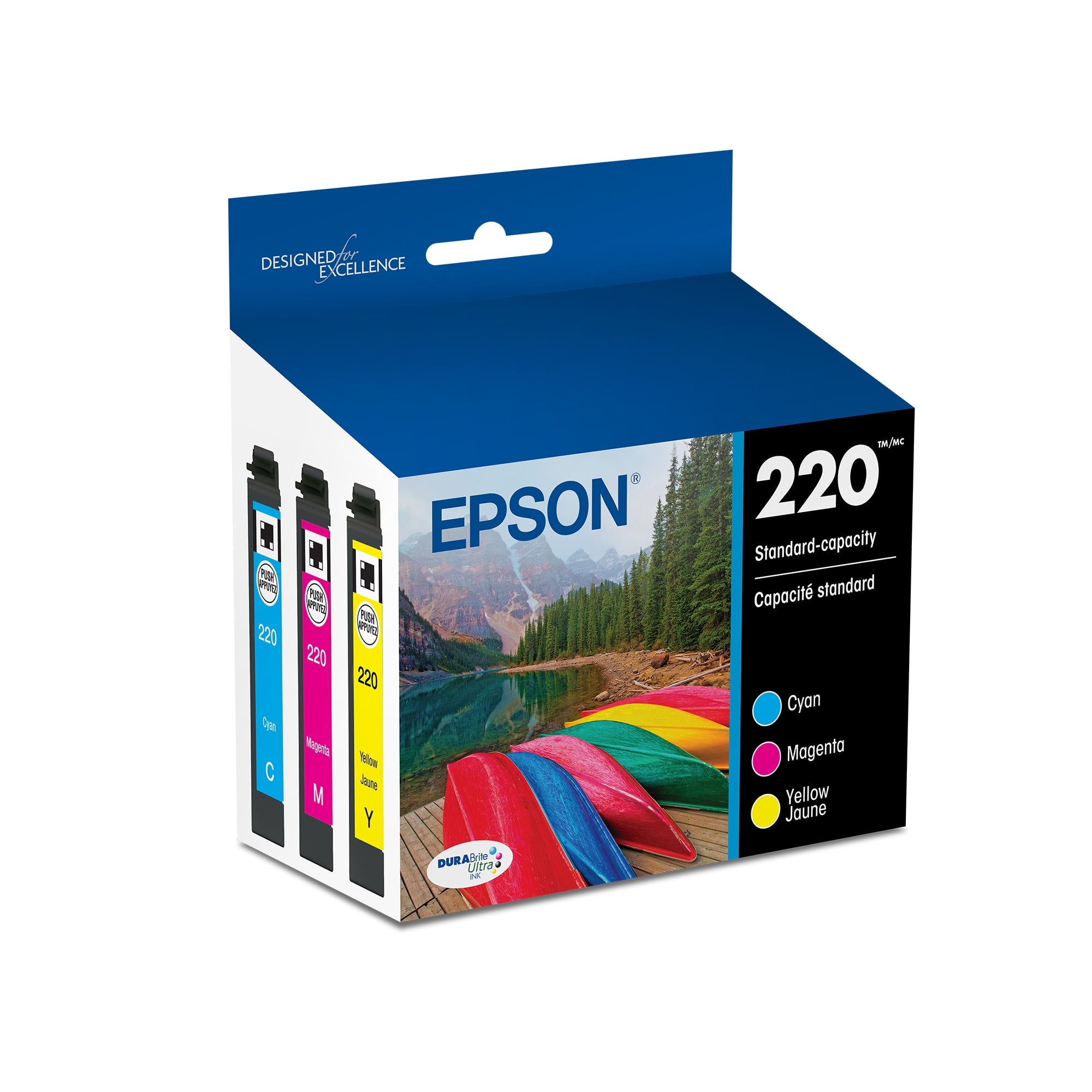 T220520-S (220) DURABrite Ultra Ink, 165 Page-Yield, Cyan/Magenta/Yellow T220520-S (220) DURABrite Ultra Ink, 165 Page-Yield, Cyan/Magenta/Yellow