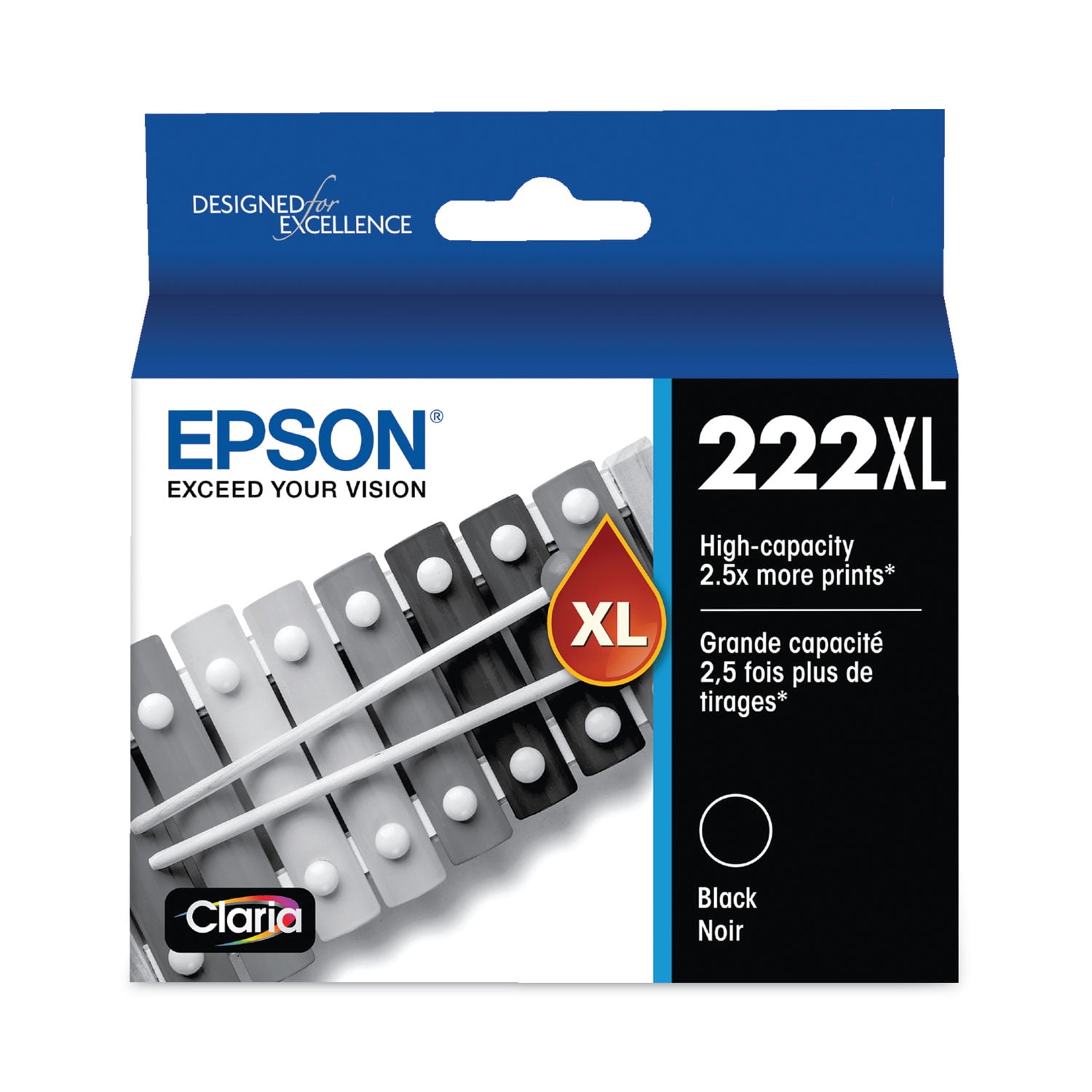 Epson T222 Claria Genuine Ink High Capacity Black Cartridge