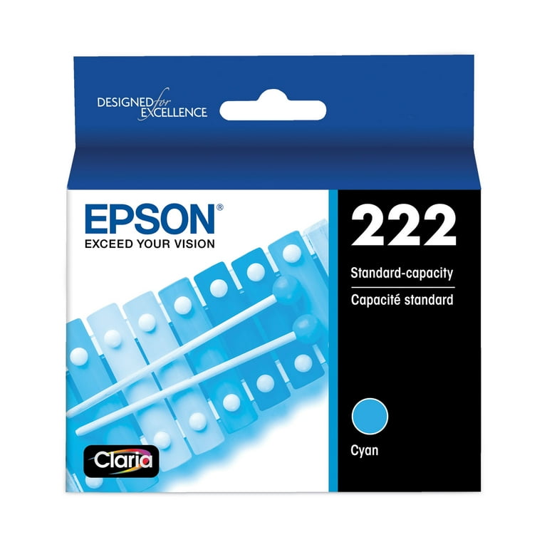T222220S (T222) Claria Ink, 165 Page-Yield, Cyan T222220S (T222) Claria Ink, 165 Page-Yield, Cyan