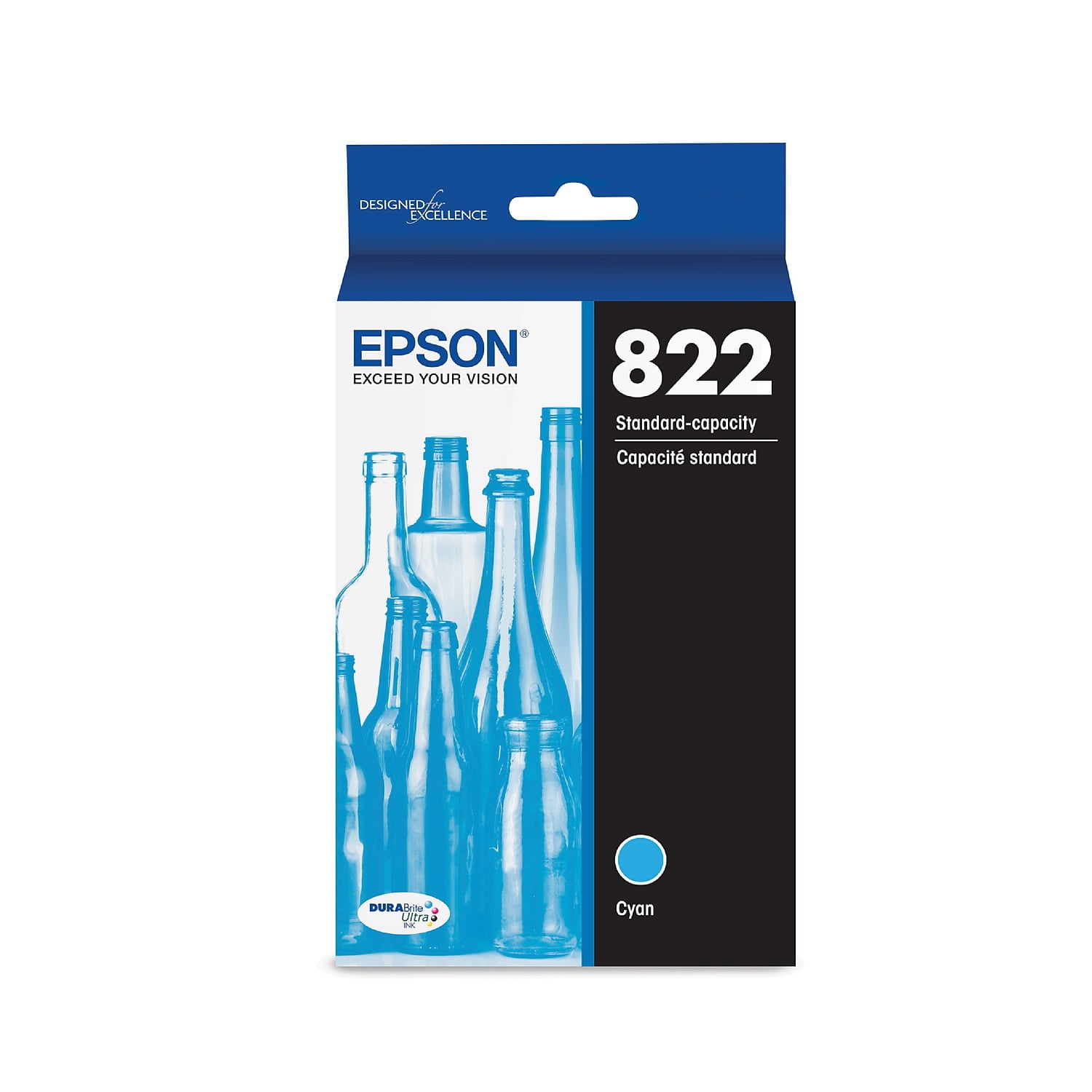 Epson T822220S (T822) DURABrite Ultra 240 Page-Yield Ink - Cyan