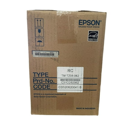 Epson TM-T20II Direct Thermal Printer USB Monochrome Receipt Printer, C31CD52062