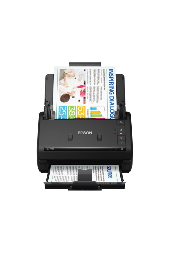 WorkForce ES-400 II Color Duplex Desktop Document Scanner for PC and Mac, with Auto Document Feeder (ADF) and Image Adjustment Tools